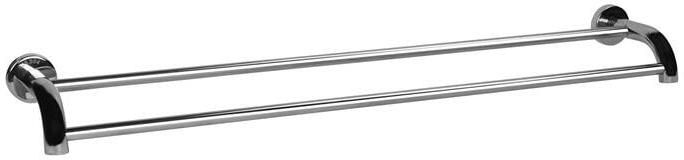 QUVIO Handdoekrek wand met 2 stangen RVS 80 cm