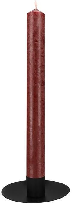 QUVIO Kaarsenstandaard rond -10 x 3 cm Metaal Zwart