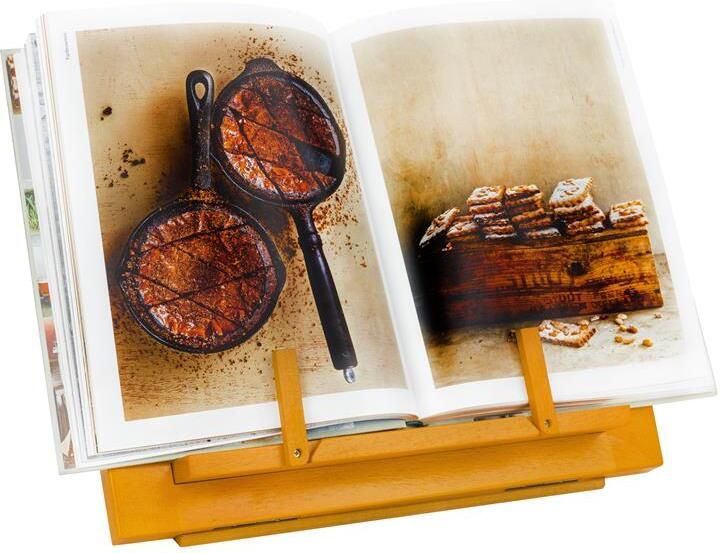 QUVIO Kookboekstandaard | Boekenstandaard | Tabletstandaard Hout
