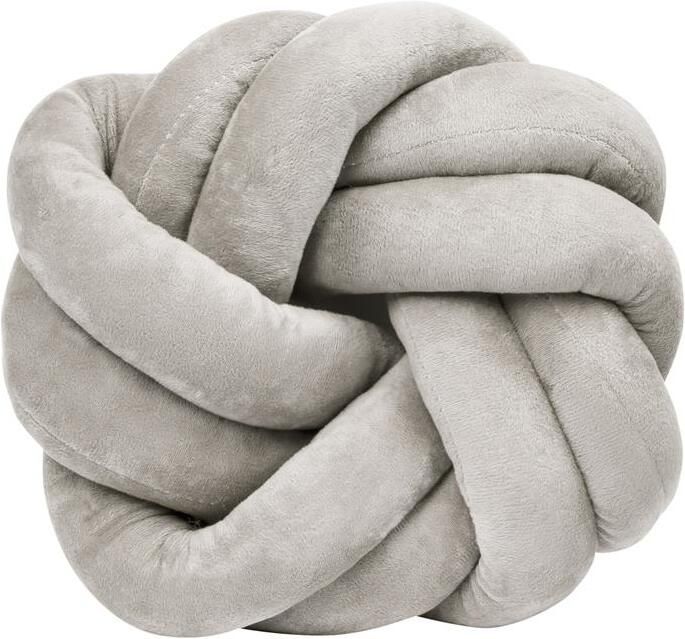 QUVIO Kussen knot Grijs