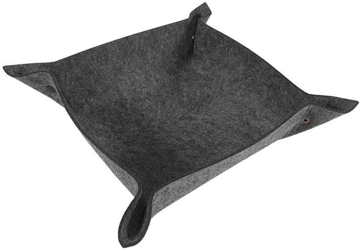 QUVIO Opbergbakje opvouwbaar vilt grijs