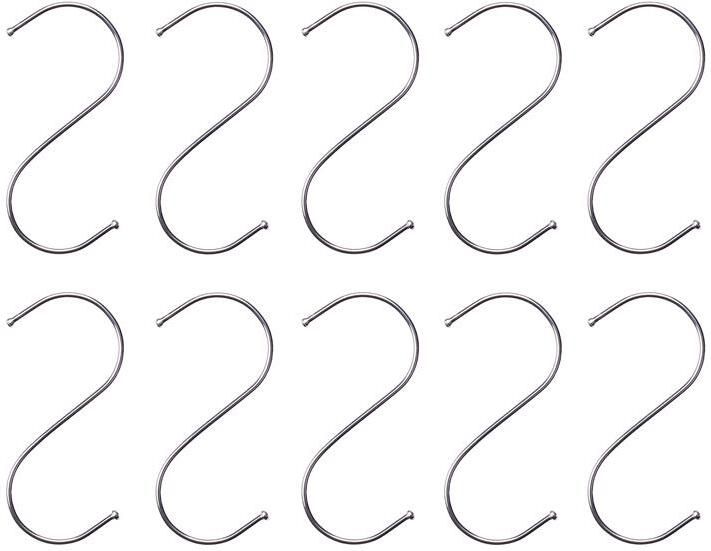QUVIO Ophanghaken RVS Zilver L 12 cm (h) 10 stuks