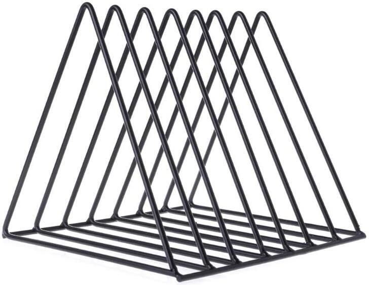 QUVIO Post en boekenrek driehoek zwart