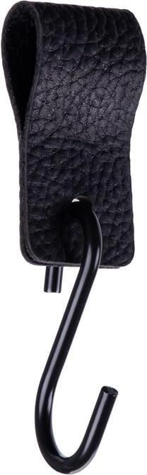 QUVIO S haak met leren bandje Zwart