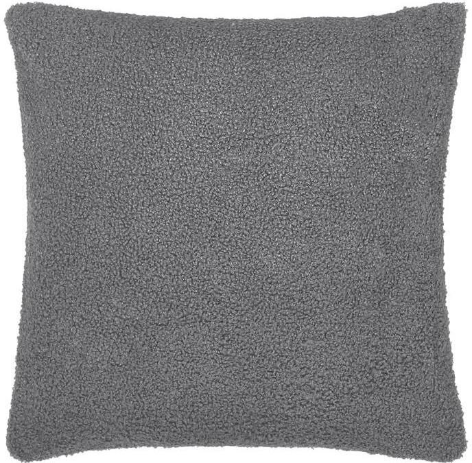 QUVIO Sierkussenhoes teddy 45x45cm Donker grijs
