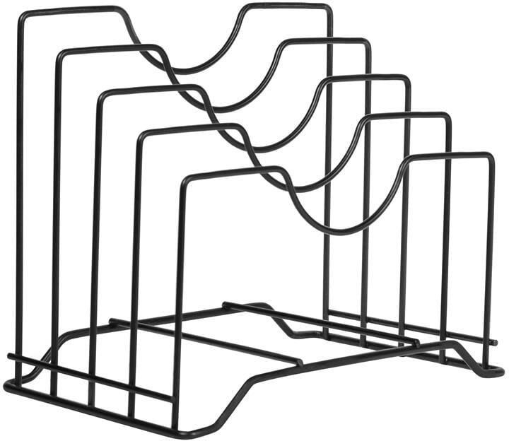 QUVIO Tijdschriften houder metaal Zwart