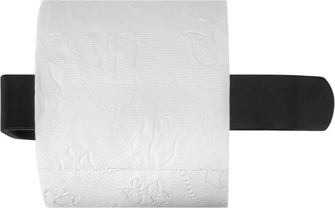 QUVIO Toiletrolhouder Metaal Zwart