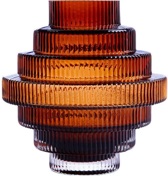 QUVIO Vaas Glas Bruin Maat L