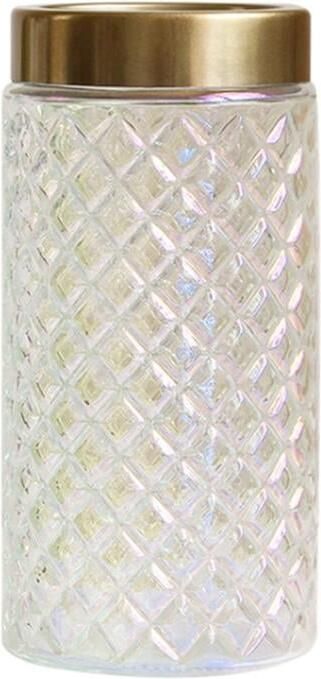 QUVIO Vaas met goud patroon 22 cm Goud