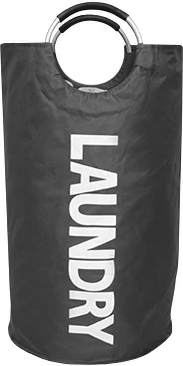 QUVIO Wasmand met handvaten LAUNDRY Antraciet