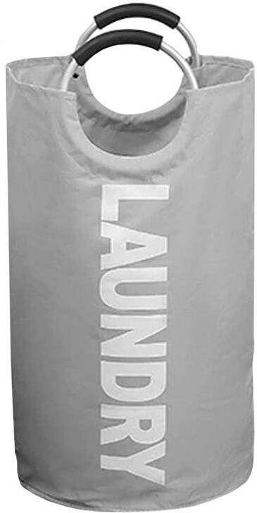 QUVIO Wasmand met handvaten LAUNDRY Lichtgrijs