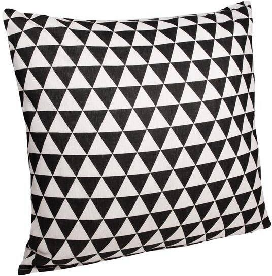 QUVIO Sierkussen gevuld 45 x 45 cm driehoekjes Zwart en Wit