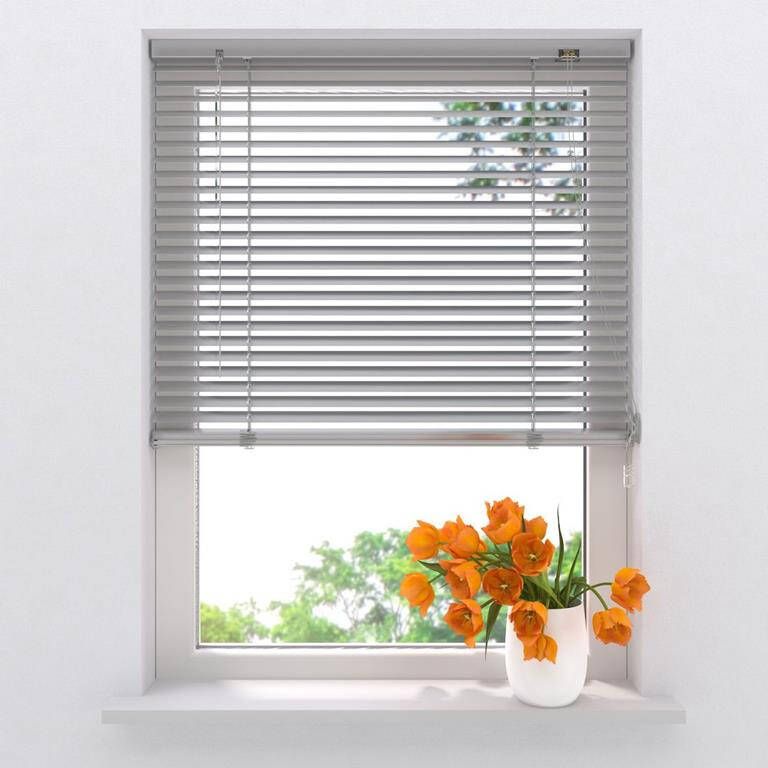 Raamdecoratie.com Aluminium Jaloezie 25 mm Easy Silver 190 x 175