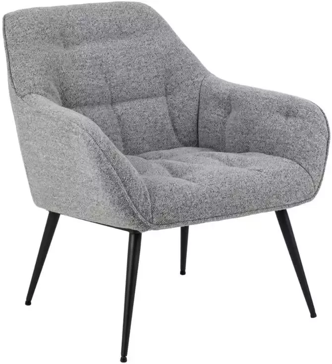 Rebellenclub Fauteuil Harstad Stoffen Bekleding Grijs - Foto 2