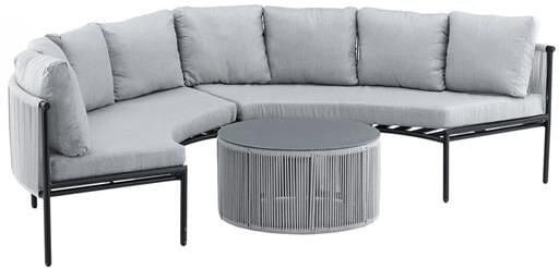 Rebellenclub Amary Loungesset Halfrond Zwart Grijs