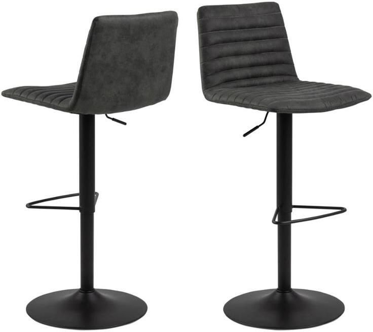 Rebellenclub Barkruk Trofors set van 2 Antraciet