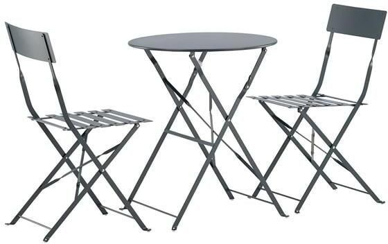 Rebellenclub Basil Inklapbare Tuinset Donker Grijs