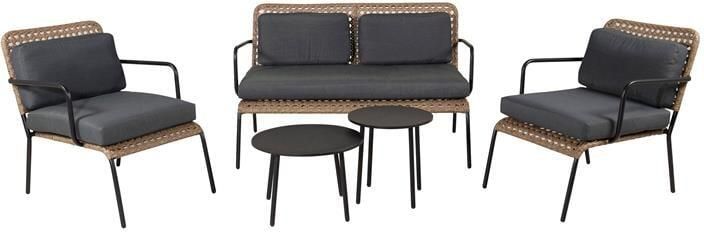 Rebellenclub Clove Loungeset Naturel Rattan
