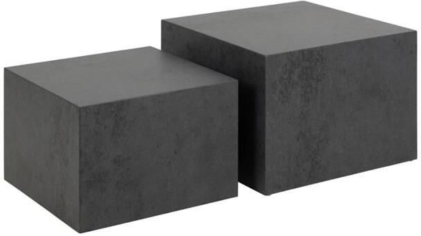 Rebellenclub Gubbio Salontafel 58 x 58 cm Grijs Set Van 2