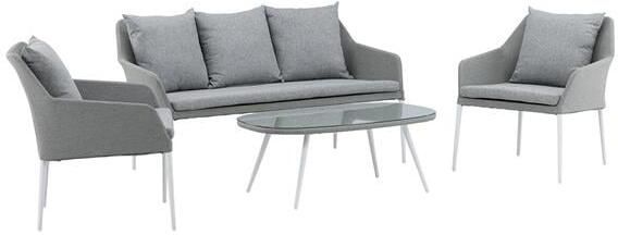 Rebellenclub Haze Loungeset Wit Grijs
