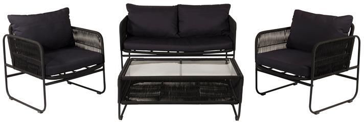 Rebellenclub Hibis Loungeset Zwart