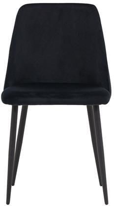 Rebellenclub Kangasala Eetkamerstoel Set van 2 Zwart velours