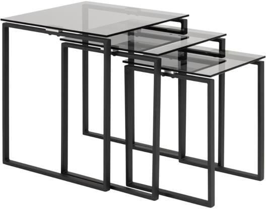 Rebellenclub Muker Salontafel Zwart Met Smoked Glass