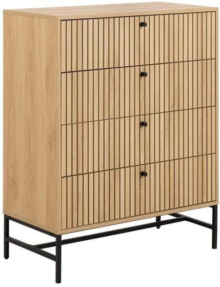 Rebellenclub Risley Ladekast 81 x 100 cm Licht Eiken