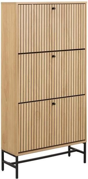 Rebellenclub Risley Schoenenkast 72 x 140 cm Licht Eiken