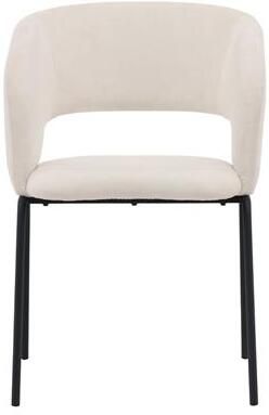 Rebellenclub Rongo Eetkamerstoel Set van 2 Wit linnen - Foto 2