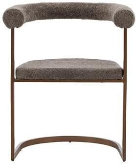 Rebellenclub Teina Eetkamerstoel Set van 2 Grijs bouclé