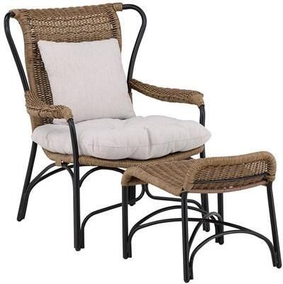 Rebellenclub Trab Tuin Loungstoel met Voetensteun Zwart