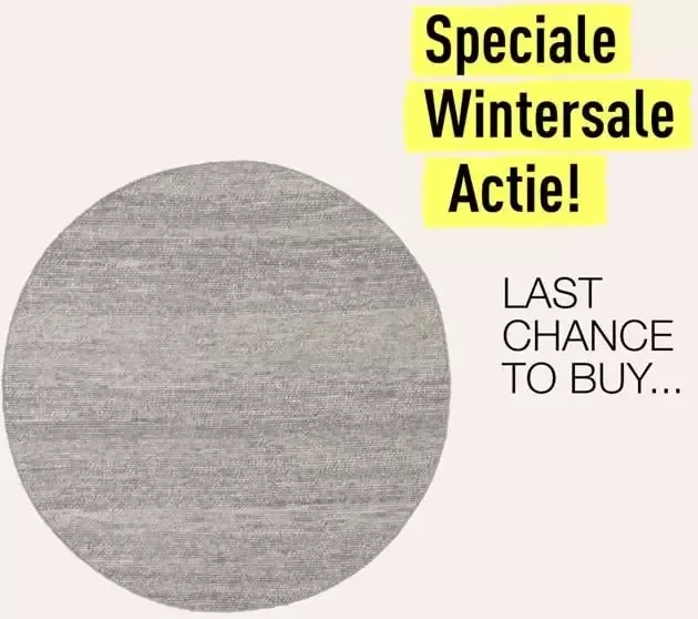 Rebellenclub Vloerkleed Hugo Rond Donkergrijs Ø200 cm - Foto 2