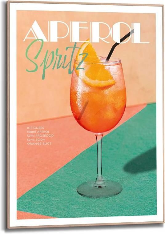 Reinders Aperol Time Schilderij 70x50cm Hout