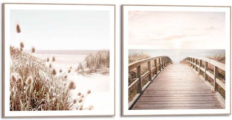 Reinders Beach Walk Schilderijen set 2x 50x50cm Hout