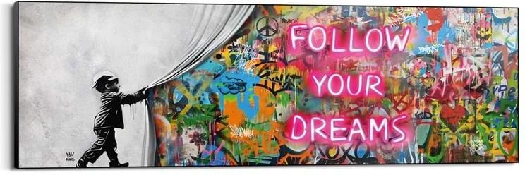 Reinders Follow your Dreams Schilderij 52x156cm Zwart - Foto 2