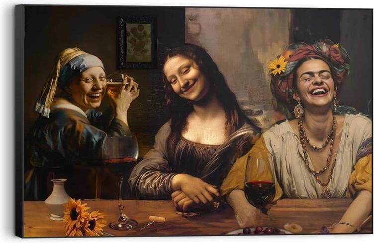 Reinders Night Out Schilderij 90x60cm Zwart