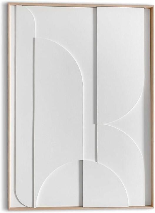 Reinders Puzzeled White Relief Art Schilderij 70x50cm Hout