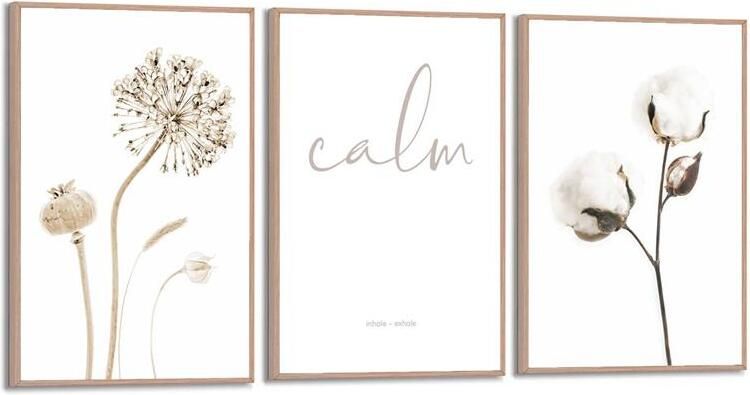 Reinders Serene Whites Schilderijen set 3x 30x20cm Hout