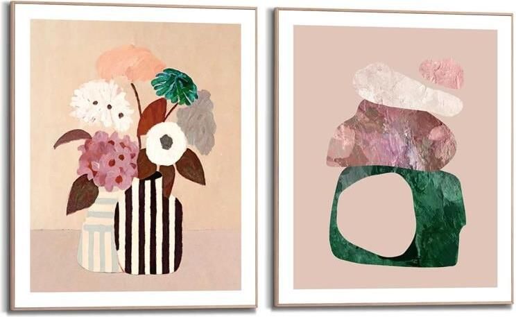 Reinders Sophisticated Schilderijen set 2x 50x40cm Hout