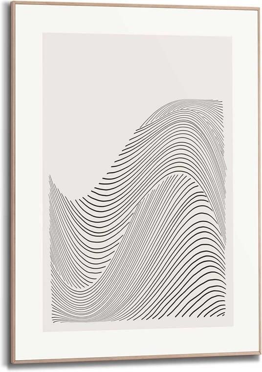 Reinders Wave Stripes Schilderij 70x50cm Hout