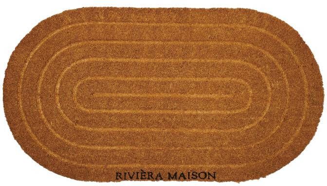 Rivièra Maison Riviera Maison Deurmat binnen Kokos Droogloopmat Oval Bruin