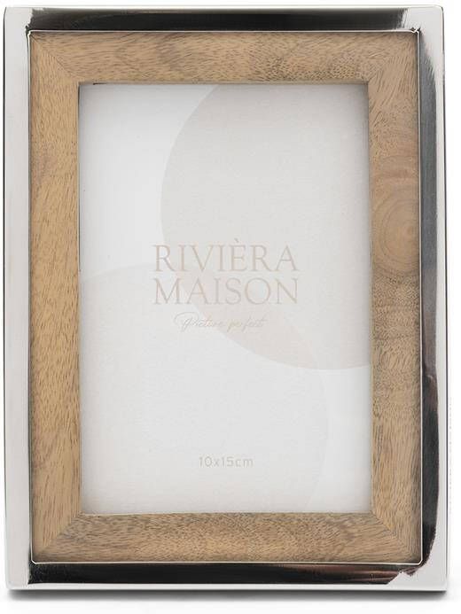 Rivièra Maison Riviera Maison Fotolijst Zilver Rechthoek RM Wood 15x10 Hout