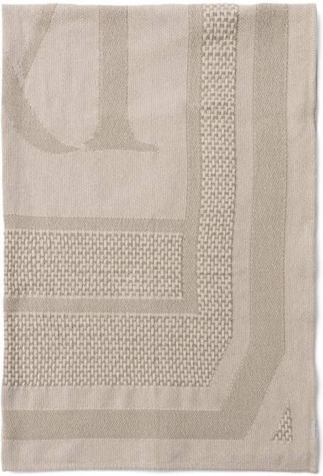 Rivièra Maison Riviera Maison Plaid Beige|Wit Monogram Jacquard Katoen