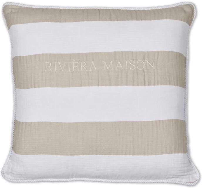 Rivièra Maison Riviera Maison RM Striped Pillow sand 45x45 Zand