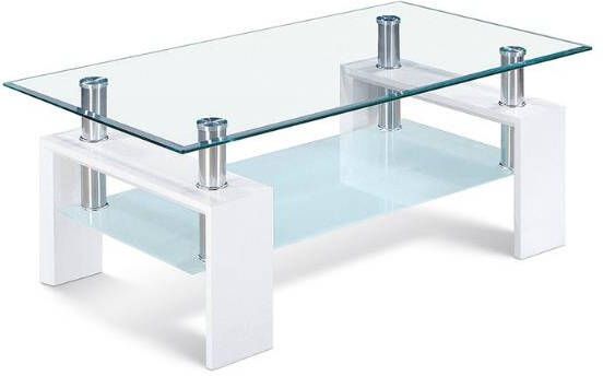 Rousseau Salontafel Alana spaanplaat|glas wit