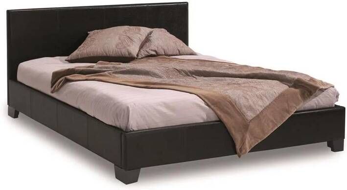 Rousseau Bed 'Roma' 160x200 + lattenb. PU Zwart (2c) - Foto 2