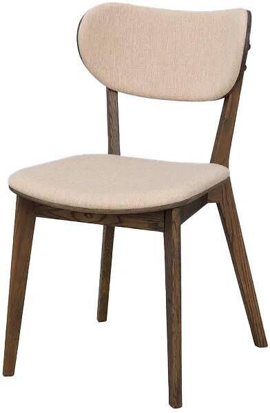 Rowico Home Kato Houten Eetkamerstoel Donker Eiken Beige Zitting