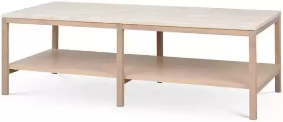 Rowico Home Orwel salontafel met travertin tafelblad whitewash 140