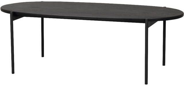 Rowico Home Skye Ovale Salontafel Zwart Hout Metalen Poten Koffietafel Woonkamer Modern Industrieel 120 x 60 x 40 cm - Foto 2